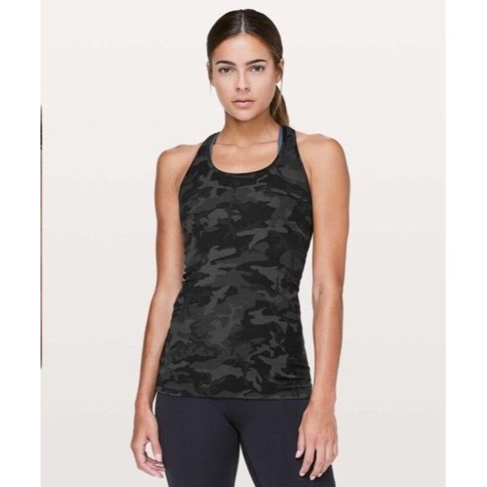 Lululemon Size 8? Cool Racerback II NuluIncognito Camo Multi Grey